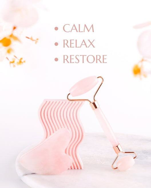 Rose Quartz Face & Neck Roller I Calm I Relax I Restore 
